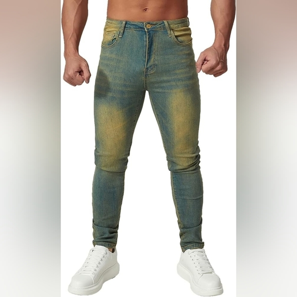 New w/ Tags Mens Jeans Skinny Unique Comfortable Denim w/ Multiple Sizes - Picture 6 of 7